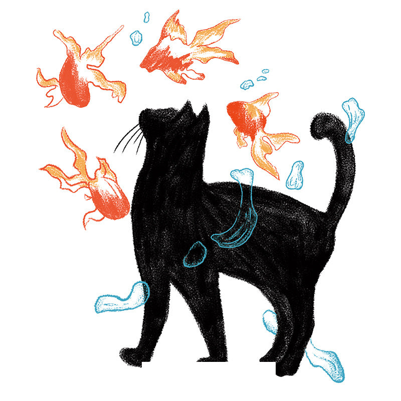 A kitten that loves fish